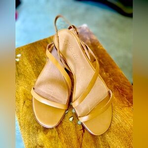 Madewell Tan Leather Slingback Sandals
